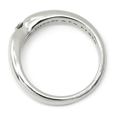 ティファニー Tiffany & Co カーブドバンド ダイヤ プラチナシルバー Pt950 ダイヤモンド リング 指輪 T＆Co. 一粒 1P エルサペレッティ 10号