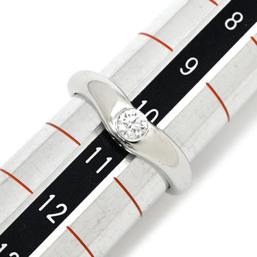 ティファニー Tiffany & Co カーブドバンド ダイヤ プラチナシルバー Pt950 ダイヤモンド リング 指輪 T＆Co. 一粒 1P エルサペレッティ 10号