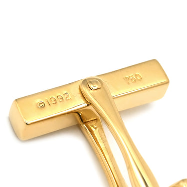 ティファニー Tiffany & Co シグネチャー クロス イエローゴールド K18YG カフス T&Co. 750 18K 18金 YG カフリンクス