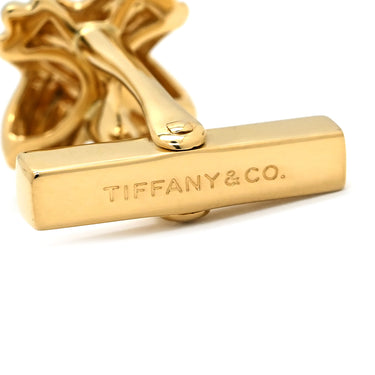 ティファニー Tiffany & Co シグネチャー クロス イエローゴールド K18YG カフス T&Co. 750 18K 18金 YG カフリンクス