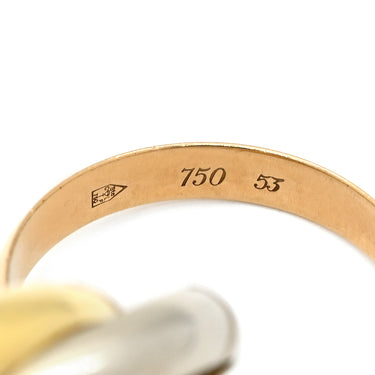 カルティエ Cartier トリニティ ホワイトゴールド×イエローゴールド×ピンクゴールド K18WG K18YG K18PG #53 リング 指輪 Au750 18K 18金 3重 3連 スリーカラー ヴィンテージ 13号