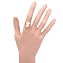 ノンブランド NON BRAND シェルカメオ ホワイト×ブラウン×イエローゴールド K18YG シェル リング 指輪 18K 750 YG 彫刻 女性 横顔 12.5号