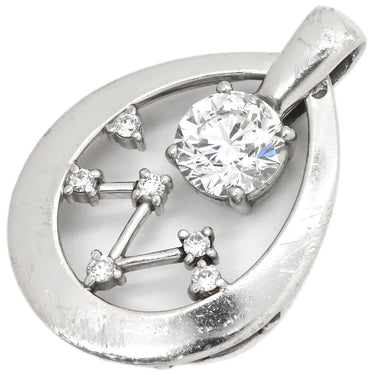 ノンブランド NON BRAND ダイヤ 1.001ct 星 スター プラチナシルバー Pt900 ダイヤモンド ペンダントトップ プラチナ900 ネックレストップ しずく