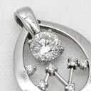 ノンブランド NON BRAND ダイヤ 1.001ct 星 スター プラチナシルバー Pt900 ダイヤモンド ペンダントトップ プラチナ900 ネックレストップ しずく