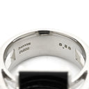 ランバン LANVIN オニキス ダイヤ ブラック×プラチナシルバー Pt900 オニキス ダイヤモンド リング 指輪 Pt900 パヴェ 幅広 レクタンギュラー 黒 モノトーン スプリットアーム 11号