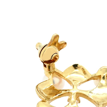 ミキモト MIKIMOTO ベビーパール ダイヤ パールホワイト×イエローゴールド K18YG ダイヤモンド パール ブローチ 白 Au750 18K 18金 YG 真珠 スクエア ひし形 ラウンドシェイプ