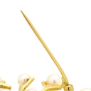 ミキモト MIKIMOTO 幸福の木 パールホワイト×イエローゴールド K18YG パール ブローチ MIKIMOTO Au750 18K 18金 アコヤパール 真珠 珊瑚モチーフ