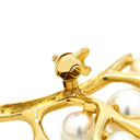 ミキモト MIKIMOTO 幸福の木 パールホワイト×イエローゴールド K18YG パール ブローチ MIKIMOTO Au750 18K 18金 アコヤパール 真珠 珊瑚モチーフ