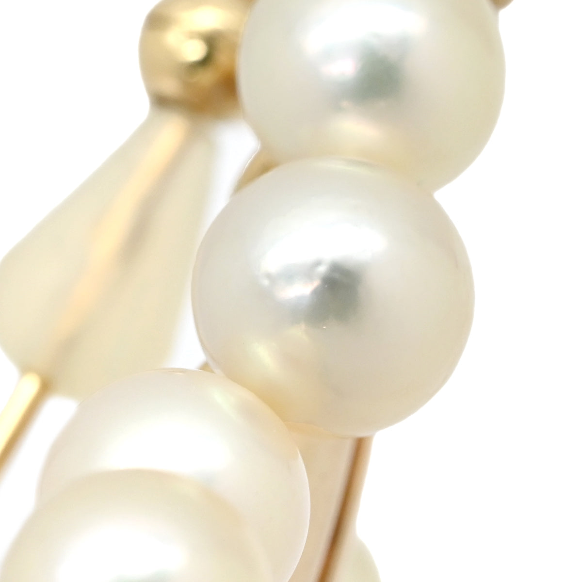 ミキモト MIKIMOTO パール ブーケ リボン パールホワイト×イエロー