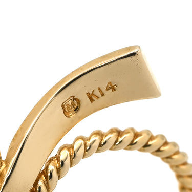 ミキモト MIKIMOTO パール ブーケ リボン パールホワイト×イエローゴールド K14YG パール ブローチ アコヤ真珠 14K ブローチストッパー付