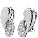 ミキモト MIKIMOTO パヴェダイヤ クリップイヤリング ホワイトゴールド K18WG ダイヤモンド イヤリング MIKIMOTO Au750 WG 18K 18金 ダイヤ 0.14ct 流線型