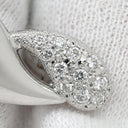 ミキモト MIKIMOTO パヴェダイヤ クリップイヤリング ホワイトゴールド K18WG ダイヤモンド イヤリング MIKIMOTO Au750 WG 18K 18金 ダイヤ 0.14ct 流線型