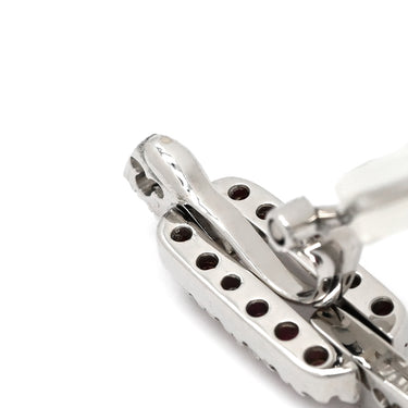 ダミアーニ DAMIANI ルビー ダイヤ レッド×ホワイトゴールド K14WG イヤリング 14K 585AU 赤 ドロップ スイング ラウンドミックス・ブリリアントカット クリップ