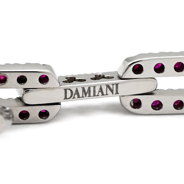 ダミアーニ DAMIANI ルビー ダイヤ レッド×ホワイトゴールド K14WG イヤリング 14K 585AU 赤 ドロップ スイング ラウンドミックス・ブリリアントカット クリップ