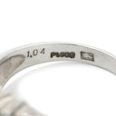 セイコー SEIKO ダイヤモンド 1.04ct プラチナシルバー Pt900 ダイヤモンド リング 指輪 プラチナ900 3列 3ライン 13号