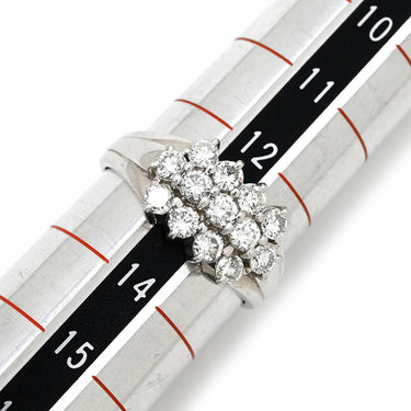 セイコー SEIKO ダイヤモンド 1.04ct プラチナシルバー Pt900 ダイヤモンド リング 指輪 プラチナ900 3列 3ライン 13号