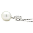 ミキモト MIKIMOTO 12.5mm パール ペンダント パールホワイト×ホワイトゴールド K18WG パール K14WG（チェーン） ダイヤモンド ネックレス MIKIMOTO 真珠 1粒 ダイヤ 0.28ct Au750 WG