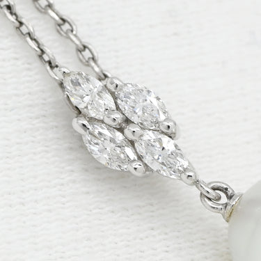 ミキモト MIKIMOTO 12.5mm パール ペンダント パールホワイト×ホワイトゴールド K18WG パール K14WG（チェーン） ダイヤモンド ネックレス MIKIMOTO 真珠 1粒 ダイヤ 0.28ct Au750 WG