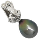 タサキ TASAKI パール 11.4mm ダイヤ グレー×プラチナシルバー Pt900 パール ダイヤモンド ペンダントトップ プラチナ ネックレストップ 1粒 しずく型