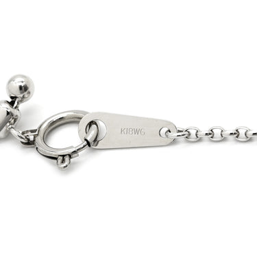 ウォルサム WALTHAM アートムービングペンダント ホワイトゴールド K18WG ダイヤモンド Pt850（留め具） ネックレス 18K WG Pt ダイヤ スイング スクエア チェーン社外品