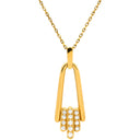 ミキモト MIKIMOTO ダイヤ 0.20ct イエローゴールド K18YG ダイヤモンド ネックレス MIKIMOTO Au750 18K 18金 YG ヴィンテージ トリプルバー パヴェ 13P