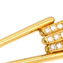 ミキモト MIKIMOTO ダイヤ 0.20ct イエローゴールド K18YG ダイヤモンド ネックレス MIKIMOTO Au750 18K 18金 YG ヴィンテージ トリプルバー パヴェ 13P