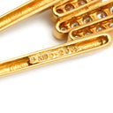 ミキモト MIKIMOTO ダイヤ 0.20ct イエローゴールド K18YG ダイヤモンド ネックレス MIKIMOTO Au750 18K 18金 YG ヴィンテージ トリプルバー パヴェ 13P