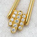 ミキモト MIKIMOTO ダイヤ 0.20ct イエローゴールド K18YG ダイヤモンド ネックレス MIKIMOTO Au750 18K 18金 YG ヴィンテージ トリプルバー パヴェ 13P