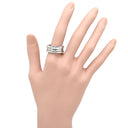ブルガリ BVLGARI ビーゼロワン B-zero1 3バンド ホワイトゴールド K18WG #57 リング 指輪 K18WG Au750 18K 18金 16.5号