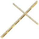 ノンブランド NON BRAND クロスモチーフ ダイヤモンド イエローゴールド K18YG ダイヤモンド ペンダントトップ 十字架 18K 750 YG ネックレストップ 60石 60P ラウンドブリリアント ラージ