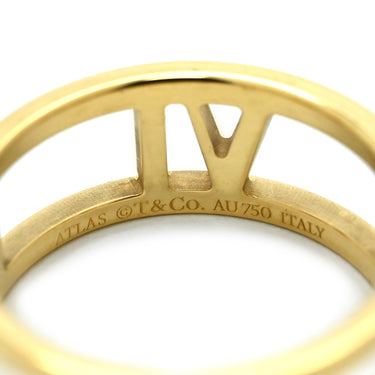 ティファニー Tiffany & Co アトラス オープン イエローゴールド K18YG リング 指輪 T&Co. 18K 750 YG 7.5号