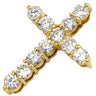 ノンブランド NON BRAND クロスモチーフ ダイヤモンド 1.00ct イエローゴールド K18YG ダイヤモンド ペンダントトップ 十字架 18K 750 YG ネックレストップ 11石 11P ラウンドブリリアント