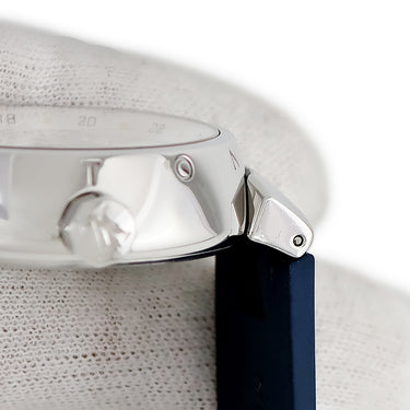 腕時計 ルイヴィトン LOUIS VUITTON タンブール GMT Q113M 自動巻き メンズ シルバー デイト アラビア バー デュアルタイム