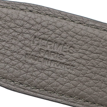エルメス HERMES Hテイクオフ エタン×ブラック トゴ ボックスカーフ #80 ベルト シルバー金具 Hバックル リバーシブル