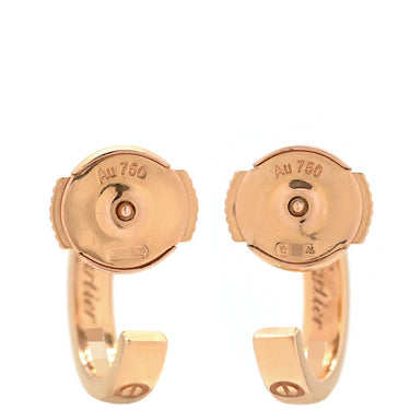 カルティエ Cartier ラブ LOVE フープピアス SM B8029000 ピンクゴールド K18PG ピアス ミニラブ 750 18K PG RG