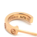 カルティエ Cartier ラブ LOVE フープピアス SM B8029000 ピンクゴールド K18PG ピアス ミニラブ 750 18K PG RG