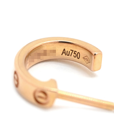 カルティエ Cartier ラブ LOVE フープピアス SM B8029000 ピンクゴールド K18PG ピアス ミニラブ 750 18K PG RG