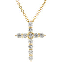 ティファニー Tiffany & Co ミニクロス ダイヤ ペンダント イエローゴールド K18YG ダイヤモンド ネックレス T&Co. Au750 18K 18金 11P 11石 十字架 クロス ロザリオ