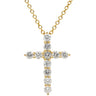 ティファニー Tiffany & Co ミニクロス ダイヤ ペンダント イエローゴールド K18YG ダイヤモンド ネックレス T&Co. Au750 18K 18金 11P 11石 十字架 クロス ロザリオ