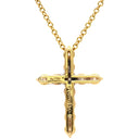ティファニー Tiffany & Co ミニクロス ダイヤ ペンダント イエローゴールド K18YG ダイヤモンド ネックレス T&Co. Au750 18K 18金 11P 11石 十字架 クロス ロザリオ