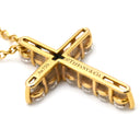 ティファニー Tiffany & Co ミニクロス ダイヤ ペンダント イエローゴールド K18YG ダイヤモンド ネックレス T&Co. Au750 18K 18金 11P 11石 十字架 クロス ロザリオ