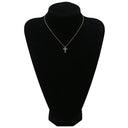 ティファニー Tiffany & Co ミニクロス ダイヤ ペンダント イエローゴールド K18YG ダイヤモンド ネックレス T&Co. Au750 18K 18金 11P 11石 十字架 クロス ロザリオ