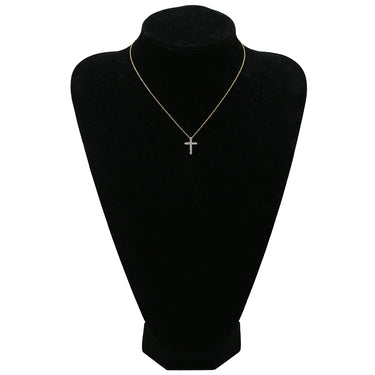 ティファニー Tiffany & Co ミニクロス ダイヤ ペンダント イエローゴールド K18YG ダイヤモンド ネックレス T&Co. Au750 18K 18金 11P 11石 十字架 クロス ロザリオ