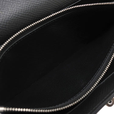 エルメス HERMES ケリーウォレット ロング トゥーゴー ブラック ヴォーエプソン 長財布 シルバー金具 黒
