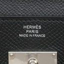 エルメス HERMES ケリーウォレット ロング トゥーゴー ブラック ヴォーエプソン 長財布 シルバー金具 黒