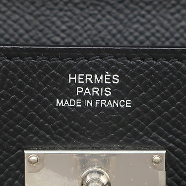 エルメス HERMES ケリーウォレット ロング トゥーゴー ブラック ヴォーエプソン 長財布 シルバー金具 黒