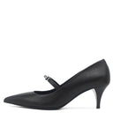 エルメス HERMES マジェステ 60 H261046Z ブラック レザー 36 パンプス シルバー金具 黒 ケリーバックル ポインテッドトゥ ストラップ付 6cmヒール