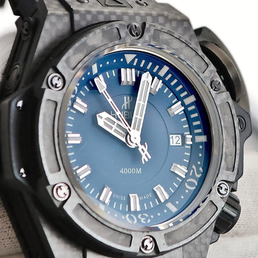 腕時計 ウブロ HUBLOT キングパワー オーシャノグラフィック 4000 オールカーボンデニム 731.QX.5190.GR 自動巻き メンズ デイト