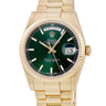 腕時計 ロレックス ROLEX デイデイト 36 118238 Z番 自動巻き メンズ Z番 K18YG無垢 グリーン フルーテッドベゼル バー