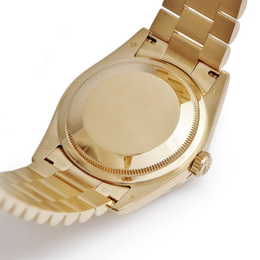 腕時計 ロレックス ROLEX デイデイト 36 118238 Z番 自動巻き メンズ Z番 K18YG無垢 グリーン フルーテッドベゼル バー